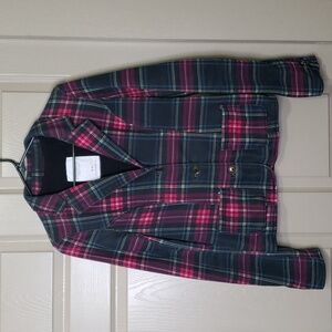 Aeropostale Plaid lined button jacket blazer size Medium